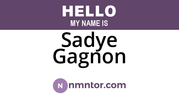 Sadye Gagnon