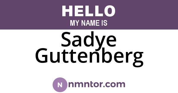 Sadye Guttenberg