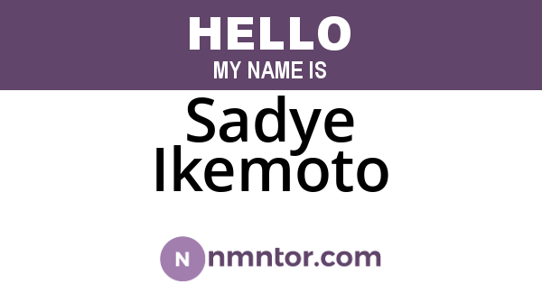 Sadye Ikemoto