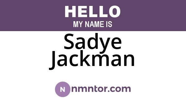 Sadye Jackman