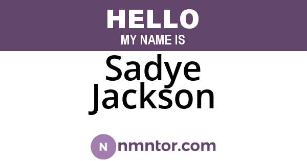 Sadye Jackson