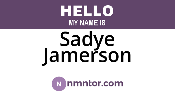 Sadye Jamerson