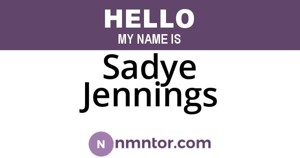 Sadye Jennings