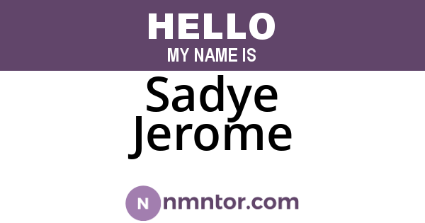 Sadye Jerome