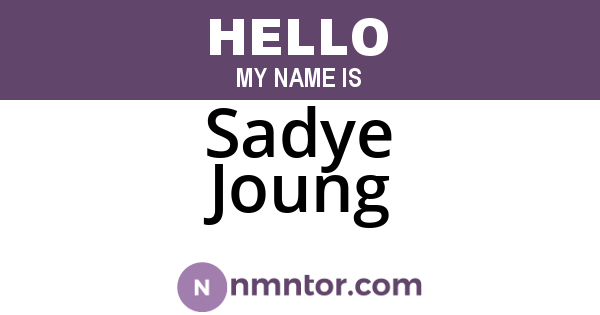 Sadye Joung