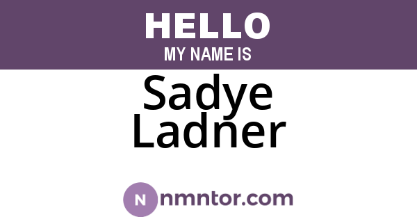 Sadye Ladner