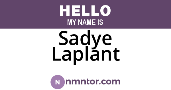 Sadye Laplant