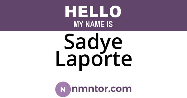 Sadye Laporte