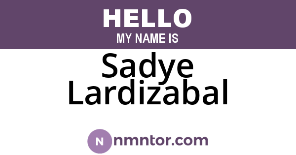 Sadye Lardizabal