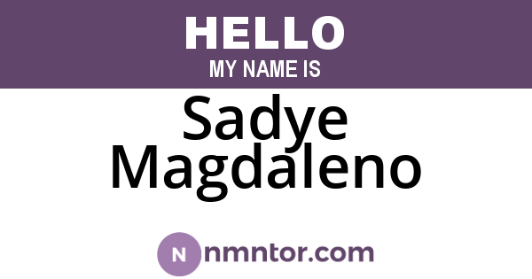 Sadye Magdaleno