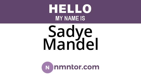 Sadye Mandel