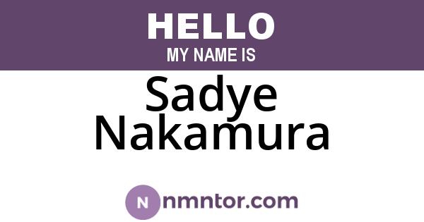 Sadye Nakamura