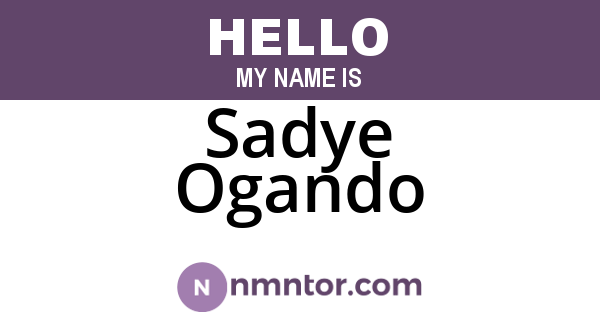 Sadye Ogando
