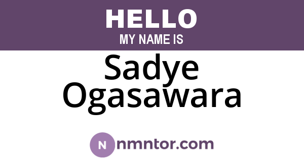 Sadye Ogasawara