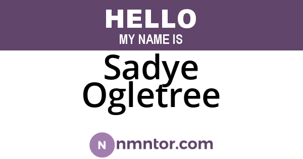 Sadye Ogletree