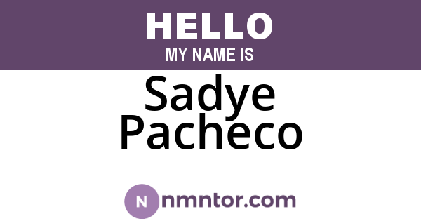 Sadye Pacheco