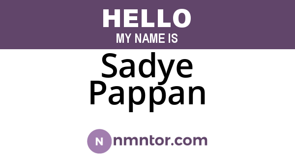 Sadye Pappan