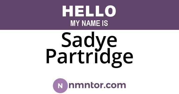 Sadye Partridge