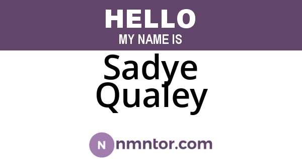Sadye Qualey