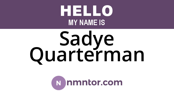 Sadye Quarterman