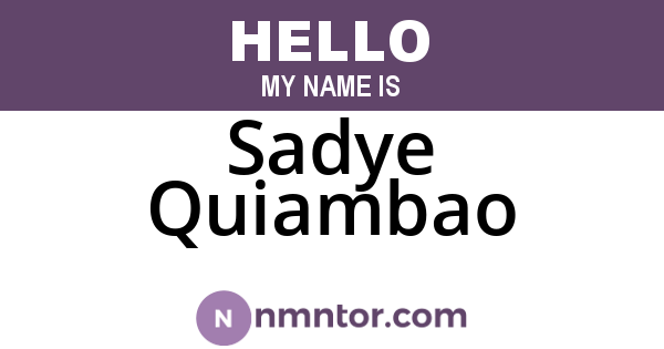 Sadye Quiambao