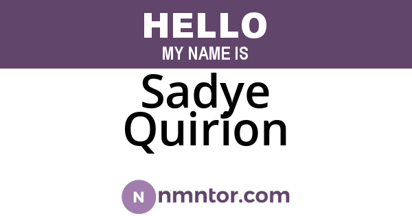 Sadye Quirion