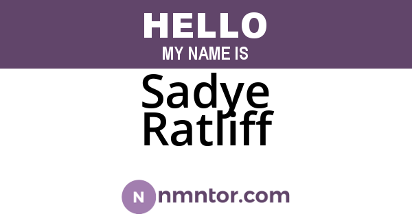 Sadye Ratliff