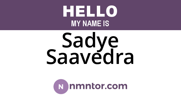 Sadye Saavedra