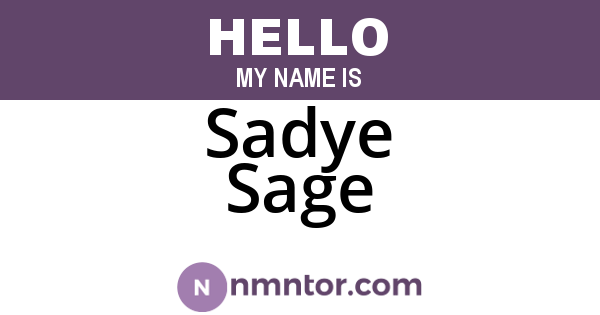 Sadye Sage