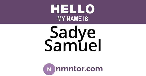 Sadye Samuel
