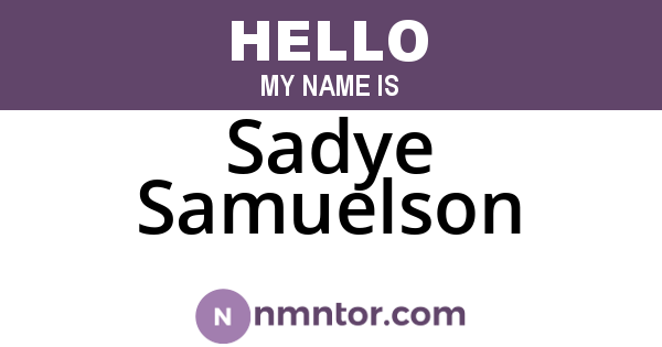 Sadye Samuelson
