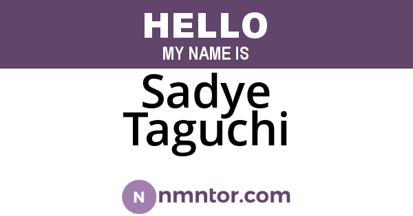 Sadye Taguchi