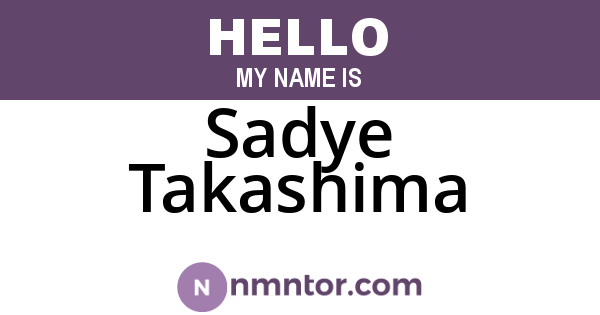 Sadye Takashima