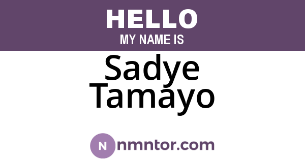 Sadye Tamayo