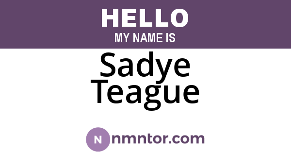 Sadye Teague