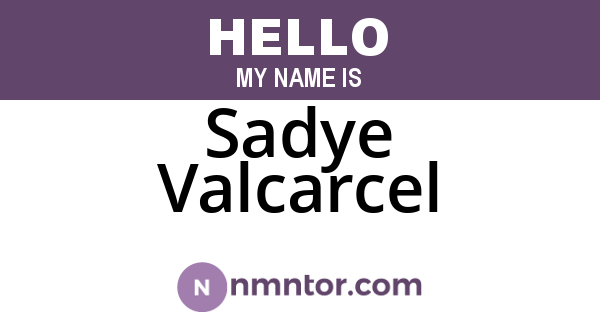 Sadye Valcarcel