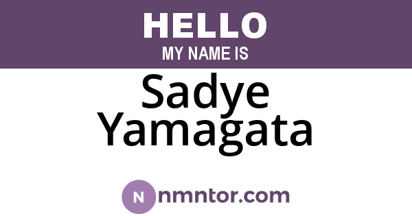 Sadye Yamagata