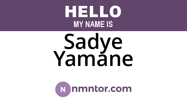 Sadye Yamane