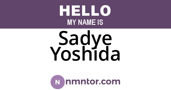Sadye Yoshida