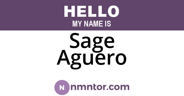 Sage Aguero