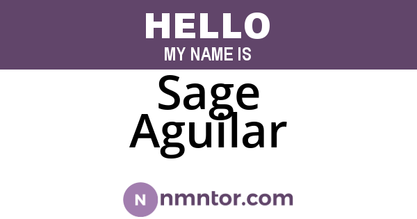 Sage Aguilar