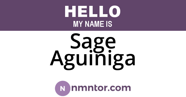 Sage Aguiniga