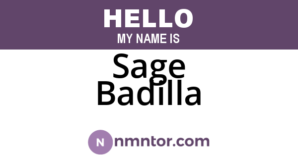 Sage Badilla