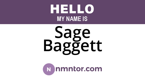 Sage Baggett