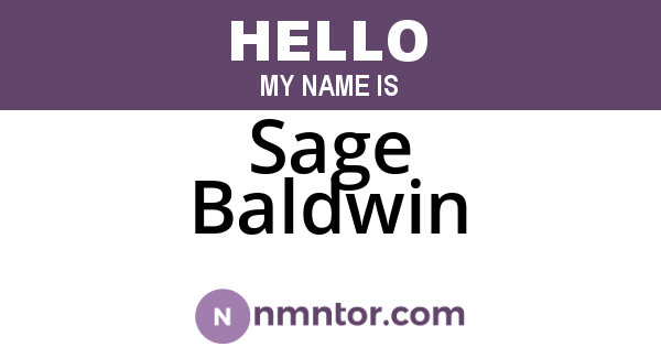 Sage Baldwin