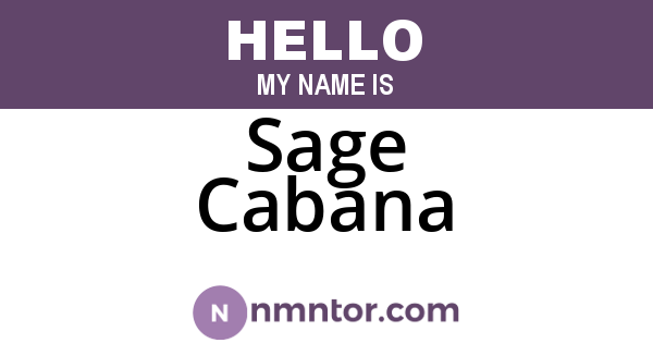 Sage Cabana