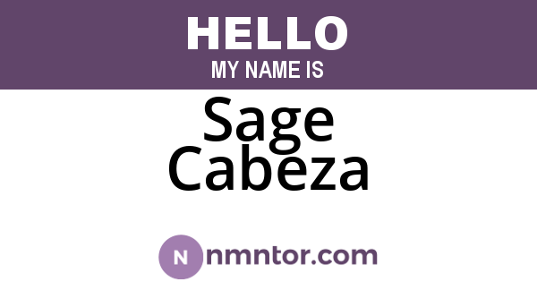 Sage Cabeza