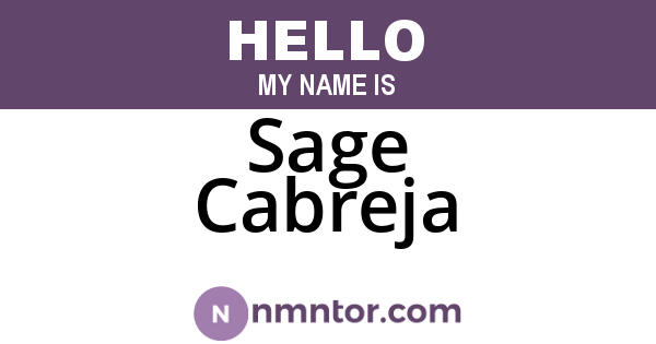 Sage Cabreja