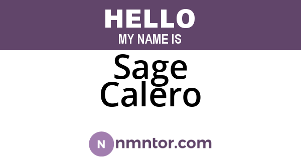 Sage Calero