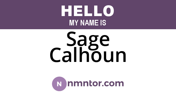 Sage Calhoun